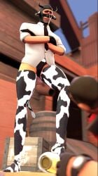 3d cow_ears cow_horns cow_tail cursed milk nsfwdark sfm sniper_(team_fortress_2) source_filmmaker spy_(team_fortress_2) team_fortress_2 thick_thighs