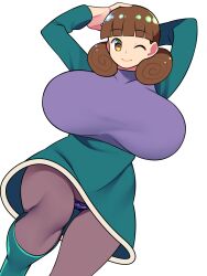 armpits bellupup breasts_bigger_than_head huge_breasts mega_man mega_man_battle_network ms._mari oozono_mariko tagme