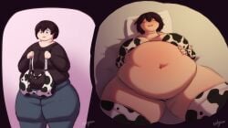 1girls 2023 bra chub chubby chubby_female cow_bikini fat fatty nickgam1_(artist) nickgam_(artist) overweight overweight_female solo tagme