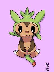 anthro chespin female generation_6_pokemon genitals nintendo pokemon pokemon_(species) pussy shaded solo spread_legs spread_pussy spreading weirdoiamlol