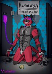 absurd_res anthro aphrodisiac bodily_fluids chastity_cage chastity_device cum cum_in_mouth cum_inside cum_on_body cum_on_face generation_7_pokemon genital_fluids hi_res hypnosis incineroar lukabun male_only mind_break mind_control nintendo no_humans pokemon pokemon_(species) punishment solo