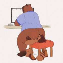 2boys absurd_res anal anthro ass bodily_fluids butt_grab butt_sniffing capybara caviid chair duo facesit facesitting forced forced_oral forced_rimming furniture gay hand_on_butt hi_res inkyflush male male/male male_only mammal musk musky_butt office oral overweight overweight_male procyonid raccoon rimming rodent sex simple_background sitting_on_another slightly_chubby sniffing sweat sweatdrop