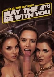 1boy 3girls actress blowjob british carrie_fisher celebrity censored censored_penis daisy_ridley european eye_contact fellatio female foursome imminent_oral imminent_sex licking licking_penis licking_penis_tip lucasfilm male mmmf mmmf_foursome mosaic_censoring multiple_girls natalie_portman ninjartist nude nude_female oral oral_sex padme_amidala penis petite pixelated_penis pov pov_blowjob pov_eye_contact princess_leia_organa real_person realistic rey slave slave_collar slave_leia slave_outfit star_wars teasing teasing_penis teasing_viewer