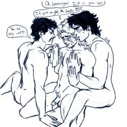 3boys cum gay_sex jojo's_bizarre_adventure jonathan_joestar male/male/male male_only mmm_threesome penis phantom_blood robert_edward_o_speedwagon threesome william_antonio_zeppeli yaoi