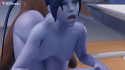 3d amelie_lacroix animated ass baldsombra big_ass big_butt big_penis blizzard_entertainment dark-skinned_male dark_skin doggy_style doggy_style_position female interracial no_sound overwatch overwatch_2 overwatch_buttplug penetrating_pov penetration pov pov_male purple_body purple_skin pussy tagme video widowmaker