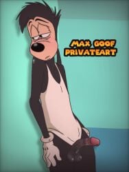 balls cartoon_gloves circumcised circumcision_scar disney furro furry gay gloves goofy half-dressed half_closed_eyes max_goof penis scrotum sleeveless_shirt yaoi