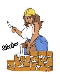 1futa at_work balls ballsack blue_eyes blue_jeans breasts brick_wall brown_hair casual clothed clothing construction construction_worker cum cumming cumming_from_masturbation curly_hair dark-skinned_futanari dark_penis dark_skin darkened_genitalia ejaculation erection fat_cock fluffy_hair futa_only futanari hardhat huge_balls huge_breasts huge_cock human jeans job long_hair masturbating masturbation milkbuni mostly_clothed orgasm penis penis_through_fly self_upload sideboob solo solo_futa standing sweat sweatdrop sweating tan_body tan_skin tanline thick_cum thick_thighs unzipped unzipped_pants wide_hips work worker workplace