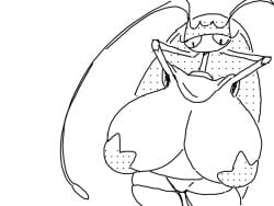 arms_behind_head breasts female huge_breasts nintendo no_humans nocimon pasties pheromosa pokémon_(species) pokemon pokemon_(species) ultra_beast video_games