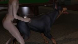 3d all_fours animated artist_request doberman dobermann domestic_dog human human_on_feral male_on_feral mp4 no_sound open_mouth sex sfm short_playtime source_filmmaker tagme tongue_out video zoophilia