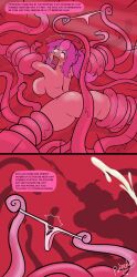 all_the_way_through big_breasts big_penis breeding_slave defeated defeated_heroine female impregnation monster monster_rape naked_female oc original original_character penis pink_hair purplegum rape silhouette tearing_clothes tentacle tentacle_rape tentacle_sex