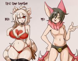 big_breasts breasts cleavage felis_(lucyfercomic) female furry huge_breasts lingerie lucyfercomic original roy_(lucyfercomic) tagme thick_thighs wide_hips