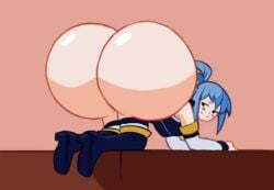 aqua_(konosuba) ass ass_built_separately big_ass big_butt bubble_ass bubble_butt decisivetang_(artist) female tagme video