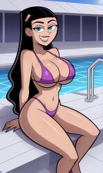 ai_generated bonnieaiart breasts danny_phantom female female_only looking_at_viewer nai_diffusion nickelodeon nicktoons paulina_sanchez solo stable_diffusion swimsuit