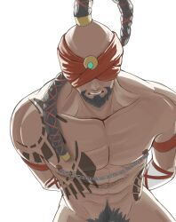 abs bara beard biceps league_of_legends lee_sin male male_nipples male_only male_pubic_hair muscular_male nipples nude pecs riot_games tattoo zausittingstill