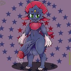 1:1 anthro big_penis delphmaster generation_4_pokemon genitals hi_res huge_cock hyper hyper_genitalia hyper_penis male nintendo penis pokemon pokemon_(species) solo weaves(delphmaster) weavile