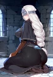 1girls ai_generated artstyle_imitation ass blonde_hair breasts dark_souls dark_souls_3 dat_ass female fire_keeper floox fromsoftware hi_res high_resolution hips huge_ass huge_breasts light-skinned_female light_skin long_hair mask naughty_face stable_diffusion thiccwithaq_(ai_style) thick_thighs thighs wide_hips