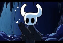 absurd_res ai_generated anthro arthropod balls big_balls big_penis black_bars black_body bodily_fluids clothing duo erection fecharis genitals glans heart hellsonger hi_res hollow_knight huge_cock humanoid_genitalia humanoid_penis insects long_penis male penis precum protagonist_(hollow_knight) size_difference small_but_hung solo_male team_cherry thick_penis vein veiny_penis vessel_(species)