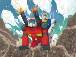 anihiro cannon cloud doggy_style guncannon gundam highres mecha mountain parody rx-78-2 sex sexually_suggestive what