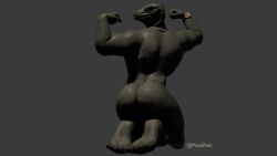 1boy 3d ass ass_focus big_ass big_butt flexing fortnite gay male male_only menapeet_(artist) scalie solo solo_male thunder_(fortnite)