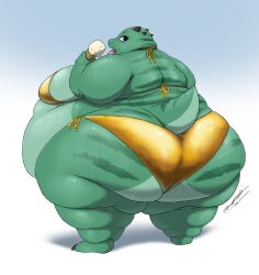 anthro bbw big_ass big_breasts bikini breasts bubble_butt fat fat_ass female huge_ass huge_breasts mackbeard3 morbidly_obese morbidly_obese_female obese obese_female overweight overweight_female scalie tagme thick_thighs wide_hips