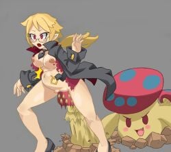 breasts disgaea large_breasts monster monster_sex nippon_ichi_software professor_(disgaea) pussy ryu_uzuki shroom_(disgaea) stomach_bulge torn_clothes vaginal_penetration