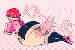 1girls ass big_ass female king_of_fighters laying_down laying_on_stomach shermie_(kof) smib thick_thighs thighs watermelon watermelon_crushing