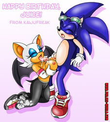 anthro bat breasts clothes color female fur furry furry_only hedgehog interspecies kneeling male nude paizuri rouge_the_bat side_view sonic_(series) sonic_riders sonic_the_hedgehog straight tagme vanja