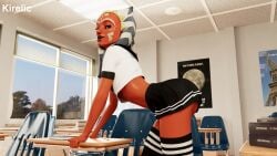 1girls 3d ahsoka_tano alien alien_girl alien_humanoid alternate_costume ass athletic_female bend bending_forward bending_over bent_over big_lips black_clothing blender blue_eyes bottomwear breasts chairs classroom clone_wars clothed clothing crop_top day detailed_background eyelashes eyes face_markings facial_markings female female_only hand_on_table hands_on_table holding horn humanoid indoors jedi jedi_padawan kirelic leaning leaning_forward lekku lips looking_at_viewer looking_to_the_side lucasfilm markings miniskirt no_bra no_panties no_underwear open_eyes orange_body orange_skin outfit petite petite_body pose presenting presenting_ass presenting_breasts room school school_uniform schoolgirl seductive shirt short_shirt short_sleeves sideboob signature skirt sleeves small_breasts solo standing star_wars stockings striped_legwear stripes student table tentacle tentacle_hair the_clone_wars:_season_one thighhighs togruta topwear underboob upskirt watermark white_clothing white_markings window young