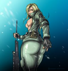 areolae ass color colored female firearm gun metal_gear metal_gear_solid sergey_kekkonen sniper_wolf tagme