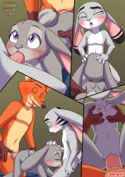 a_fun_threesome_(comic) anthro bbmbbf comic disney furry jack_savage judy_hopps nick_wilde palcomix penis zootopia