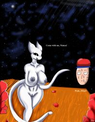 alien_girl big_breasts breasts drkles earthbound_zero female giegue rule_63 space white_body