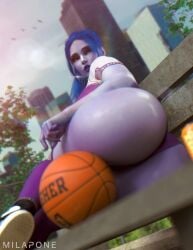 1girls 3d amelie_lacroix ass assassin athletic athletic_female basketball big_ass big_breasts blizzard_entertainment blue-skinned_female blue_body blue_skin breasts busty curvaceous curves curvy curvy_figure eyebrows eyelashes eyes female female_only fit fit_female hair hips hourglass_figure huge_breasts large_breasts legs light-skinned_female light_skin lips mature mature_female milapone overwatch overwatch_2 purple-skinned_female purple_body purple_hair purple_skin solo thick thick_legs thick_thighs thighs voluptuous wide_hips widowmaker