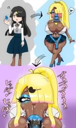 :>= ass_expansion bimbo bimbo_body bimbo_lips bimbofication blackification blonde_hair blowjob blowjob_face blue_lipstick brain_drain brainwashing breast_expansion breasts busty ebonization eyeshadow fellatio female ganguro gyaru hair_growth hair_over_one_eye high_heels hourglass_figure huge_ass huge_breasts huge_lips japanese_text lip_expansion lipstick lipstick_mark lipstick_on_penis makeup nipples personality_change race_swap tatematsu_bou text thick_lips thick_thighs thigh_expansion transformation transformation_sequence translation_request voluptuous wide_hips