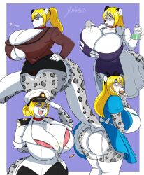 anthro artjwink big_ass big_breasts breasts bubble_butt female furry huge_ass jwinkz snow_leopard