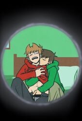 edd_(eddsworld) eddsworld eddtord gay hand_in_underwear hand_under_clothes male male/male neck_kiss pov tord_(eddsworld) voyeur voyeur_pov voyeurism