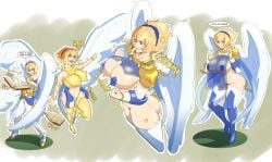 angel ass_expansion body_modification breast_expansion female frozenaardvark huge_ass huge_breasts muscle_growth muscular_female the_varking thick_thighs thigh_expansion transformation transformation_sequence wide_hips