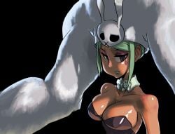 1girls big_breasts bowtie bowtie_collar breasts cerebella cleavage female official_art remorseful skullgirls