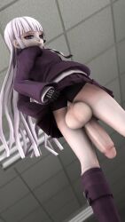 1futa 3d 3d_(artwork) ass balls ballsack big_balls big_cock big_penis boots cock danganronpa dickgirl futa_focus futa_only futa_sans_pussy futanari gloves huge_balls huge_cock kirigiri_kyouko lavender_hair lera_sfm_(artist) looking_at_viewer looking_back looking_back_at_viewer looking_down looking_down_at_viewer panties penis purple_eyes school_uniform schoolgirl sfm skirt skirt_lift smooth_skin source_filmmaker