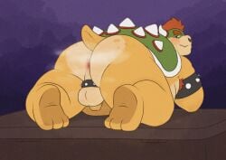 1boy absurd_res anthro anus ass ass_focus bowser butt_focus chubby_male cock_ring feet freckles gay hi_res huge_ass huge_butt inkyflush koopa male male_only mario_(series) musk musk_clouds musk_fetish musky_balls musky_butt nintendo overweight overweight_male scalie slightly_chubby solo superchub testicle_cuff