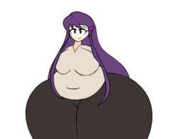 animated brap doki_doki_literature_club fard fart fart_cloud fart_fetish farting fat_ass huge_ass huge_breasts memphisdx solo solo_female voluptuous yuri_(doki_doki_literature_club)