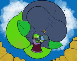 :>= air_inflation air_tank alvro ass_expansion ass_inflation belly_expansion belly_inflation blue_clothing blush body_inflation bodysuit breast_expansion breast_inflation cape cheeks_inflation electronic_arts elemental_creature expansion female fetish floating flora_fauna green_body green_shadow_(pvz) happy hyper_ass hyper_belly hyper_breasts immobile inflation inflation_fetish peashooter_(pvz) plantie plants_vs_zombies plants_vs_zombies:_heroes popcap_games puffed_cheeks purple_cape solo tight_clothing