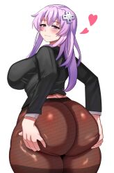 1girls 2023 aged_up ass ass_focus blush breasts commission compile_heart dat_ass female female_only hearts hips huge_ass huge_breasts idea_factory impossible_clothes light-skinned_female light_skin long_hair nepgear neptunia_(series) office_lady purple_eyes purple_hair simple_background solo solo_female thick_thighs thighs wide_hips ytrall