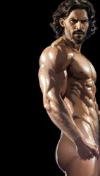 31fr0sty abs actor ai_generated ass biceps bulging_biceps butt caucasian caucasian_male celebrity joe_manganiello looking_at_viewer male male_only muscles muscular muscular_male pecs real_person