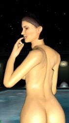 1girls 3d 3d_(artwork) alyx_vance artist_request ass black_hair completely_nude completely_nude_female female female_only finger_to_mouth garry's_mod half-life half-life_(series) half-life_2 human human_female human_only naked naked_female night nude nude_female pool pool_party reference solo valve video_games water