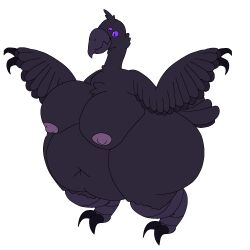 1girls 2_fingers 2_toes 4_eyes anthro ass avian avian_feet beak belly big_belly big_breasts big_butt bird black_body black_feathers breasts chubby_female claws corvid corvus_(genus) crow dark_body dark_feathers darylanimates14 fat fat_woman feathered_wings feathers feet female female_only feral fingers hi_res huge_breasts huge_butt huge_thighs long_neck monster multi_eye nipples oscine overweight overweight_female passerine pupils purple_body purple_eyes purple_feathers raven serrated_beak sharp_beak slit_pupils solo tail_feathers talon_hands talons thick_thighs toes winged_arms wings