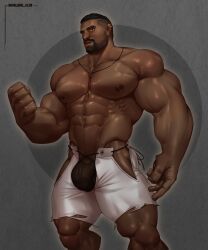 2lubkhland abs african african_male biceps big_bulge big_chest big_pecs bulge bulging_biceps dark-skinned_male dark_skin huge_bulge huge_chest huge_pecs male male_only melanin muscle_growth muscles muscular muscular_male pecs shirtless_male smooth_chest smooth_skin thick_thighs