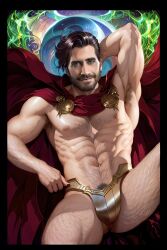 1boy 31fr0sty abs actor ai_generated arm_behind_head armpits biceps bulge bulging_biceps celebrity hairy_chest human human_only jake_gyllenhaal light-skinned_male light_skin looking_at_viewer male male_only marvel marvel_cinematic_universe muscular muscular_male mysterio pecs quentin_beck shirtless_male smiling_at_viewer smooth_skin solo solo_male spider-man:_far_from_home spider-man_(series) underwear