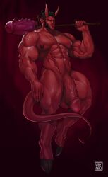 abs biceps big_chest big_cock big_pecs big_penis bulging_biceps demon devil dildo flaccid flaccid_penis hooves horns huge_chest huge_cock huge_cock huge_pecs hyper_genitalia hyper_penis male male_only muscles muscular muscular_male pecs pierced_nipples red_skin sex_demon sex_toy tail thick_thighs veiny_penis waympo