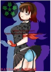 arukas goth goth_girl makoto_niijima pantyshot persona persona_5