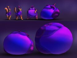 big_ass blueberry_inflation bubble_butt huge_ass inflation kcoyotedark raccisntphat spherical_inflation sunken_head sunken_limbs